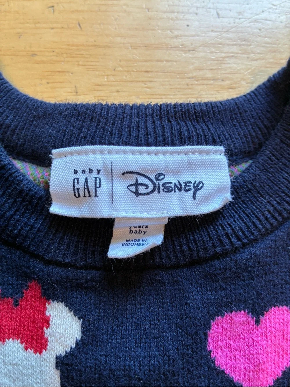Baby Gap X Disney Minnie Mouse & Heart Crewneck Sweater Girls Size 5